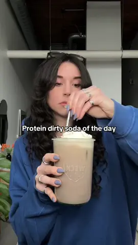 Protein dirty soda of the day…. Weird. But SO GOOD!! Poppi orange soda Dr Pepper zero strawberries and cream  @Alani Nutrition cookies and cream protein shake  @DRINK NOWADAYS   #dirtysoda #highprotein #drinkrecipes 