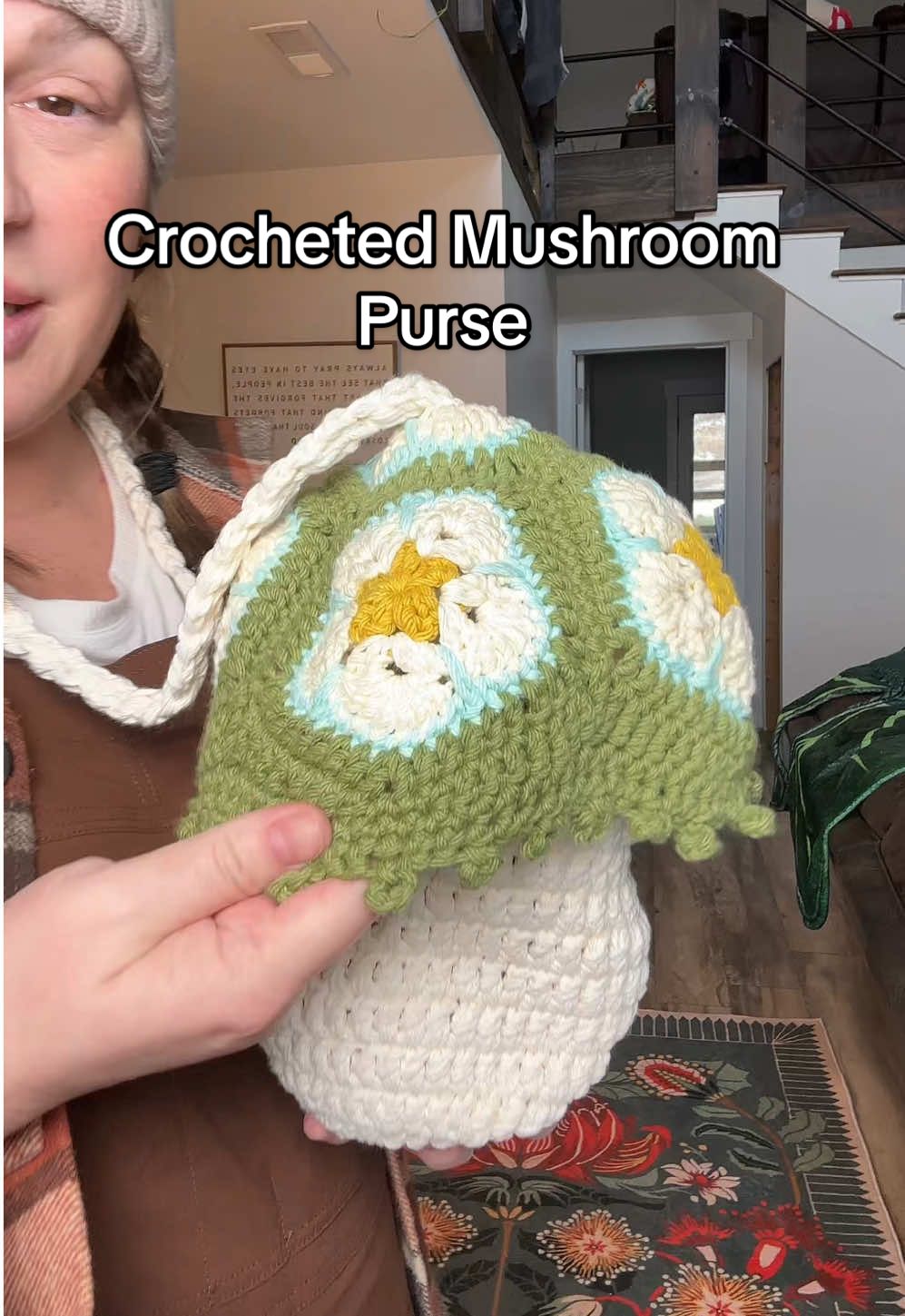 @Erin O'neil is a crocheting goddess. This mushroom purse is life. Thank you so much.  I will definitely be purchasing more. 💚🍄‍🟫🍄 #mushroomart #Crochet #crochetersoftiktok #crocheting #mushroompurse #crocheter 