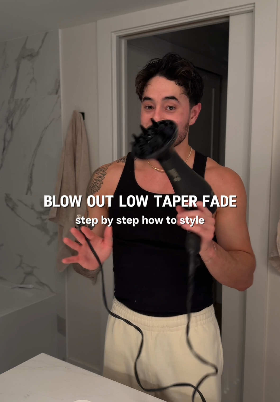 How to style a blow out taper fade 👀 #menshair #hairtutorial 