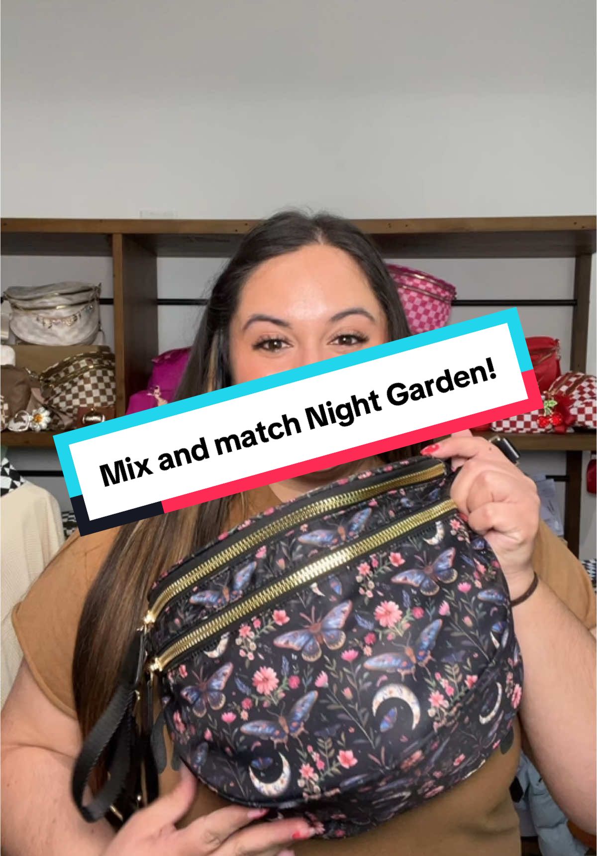 Find wallets to mix and match with your night garden Crossbody!! #goldblush #goldblushbumbag #nightgarden #dualmode #goldblushwallet #crossbodybagforwomen #phonewallets #crossbodybags 