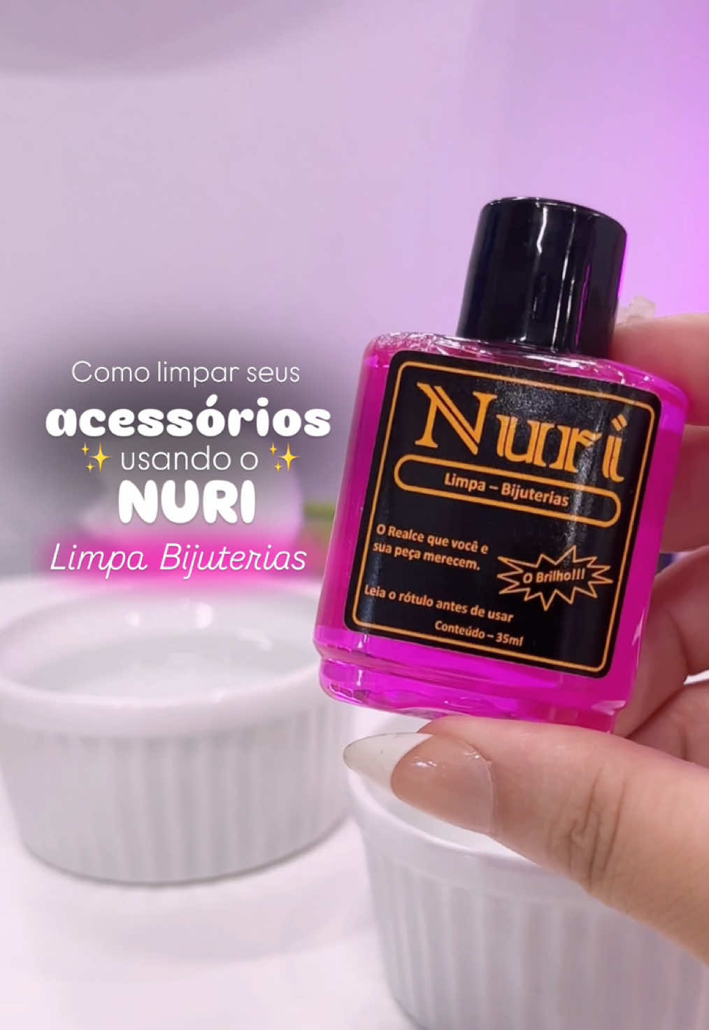 ✨ Como limpar seus acessórios com o Nuri Limpa Bijuterias ✨  💖 Manter suas peças sempre brilhantes é super fácil!  Siga o passo a passo e veja como é simples recuperar o brilho das suas bijuterias finas aqui da M.A ! ✨💫  🌸 Já disponível no nosso site e showroom! Corre garantir o seu! 🎀  @Nuri Limpa #acessorios #acessorio #limpapratas #bijus #bijuteria