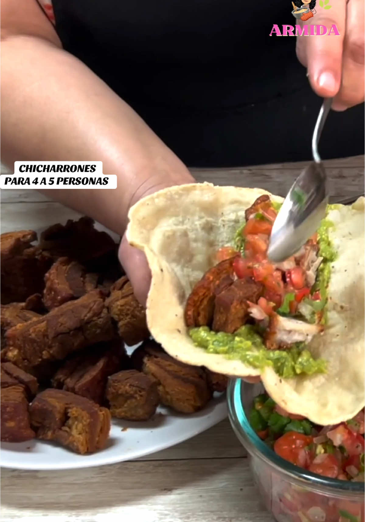 CHICHARRONES DE PUERCO PARA 4 A 5 PERSONAS  #fyp #paratiiiiiiiiiiiiiiiiiiiiiiiiiiiiiii  #parati  #parati #fypシ #tacos #foodtiktok  #foodreview  #foodies  #comida 