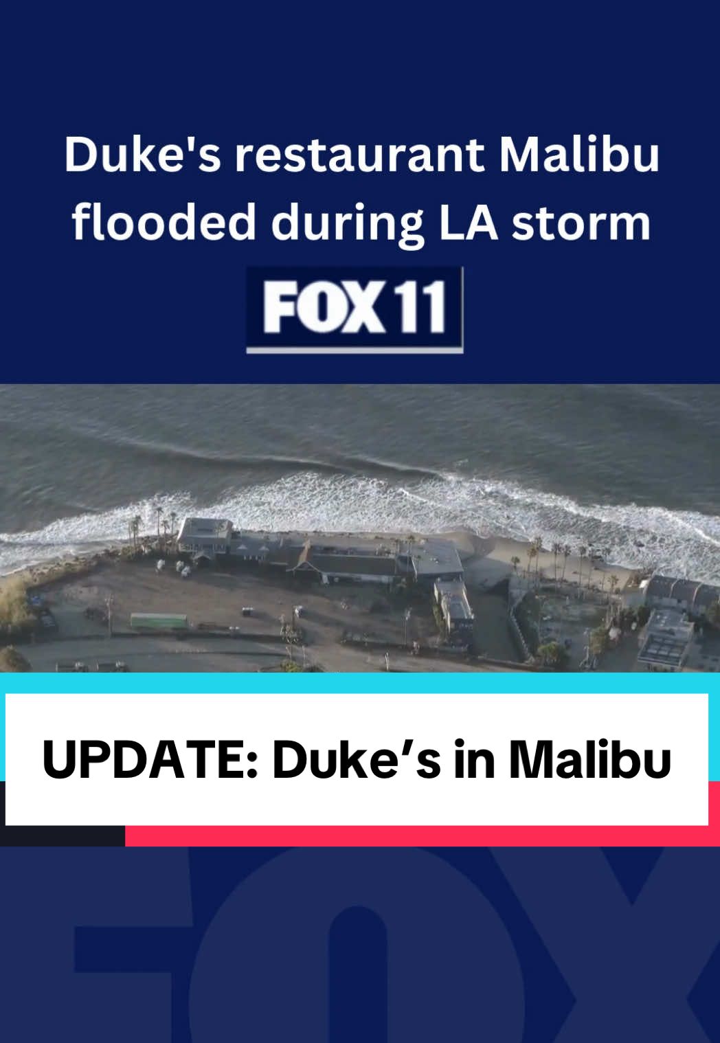 The iconic Duke's in Malibu got flooded during last week's severe storms. #dukes #la #malibu #storm #palisadesfire 