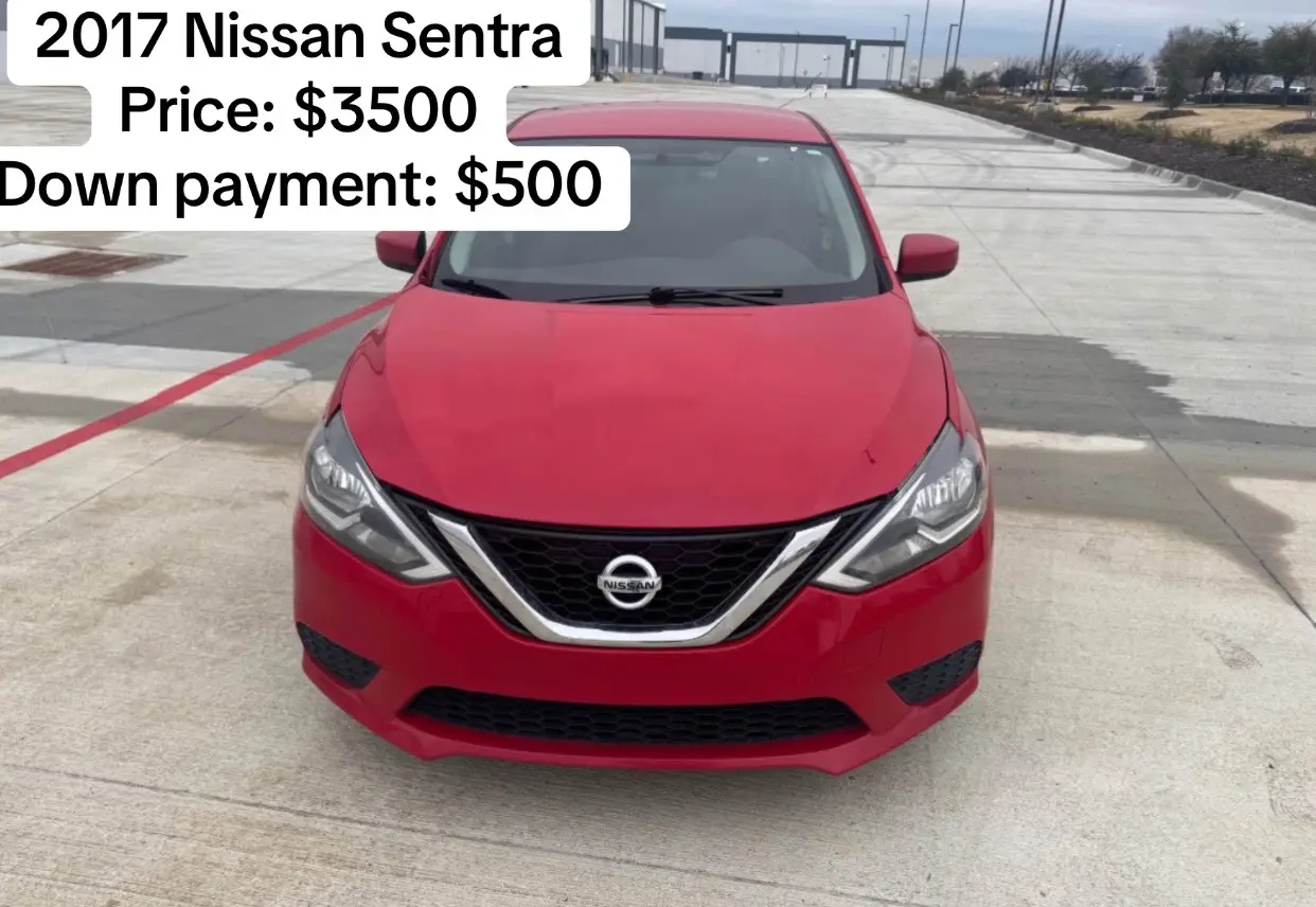 2017 Nissan Sentra SV - Only 97K Miles! Looking for a reliable, fuel-efficient, and affordable sedan? This 2017 Nissan Sentra SV is the perfect choice! Clean Title 97,000 Miles - Smooth & Reliable Cold AC & Hot Heater - Perfect for Any Season Backup Camera - Easy & Safe Parking Great on Gas - Ideal for Commuting Finacing Available  Price: $3500 Down payment: $500 #NissanSentra #2017Nissan #SentraLife #NissanCars #SentraStyle #CarReview #CarVibes #CarTok #NissanLife #SentraLove #2017Cars #NissanNation #CompactCar #SedanLife #CarEnthusiast #SentraNation #CarMod #CarCulture #AutomotiveTikTok #NissanLove #SentraOwners #DriveNissan #CarGoals #NissanFamily #SedanGoals #AffordableCars #SentraReview #CarAddict #NissanPerformance #NissanSentra2017 #DailyDriver #CarFeatures #NissanFan #SleekRide #NissanMods #CarInspo #Sentra2022 #CompactSedan #CarTestDrive #SedanFanatics #NissanLoveAffair #2017Model #NissanExperts #SentraS #CarLife #SentraMods #AffordableSedan #CarCommunity #NissanPerformanceMods #DriveWithStyle