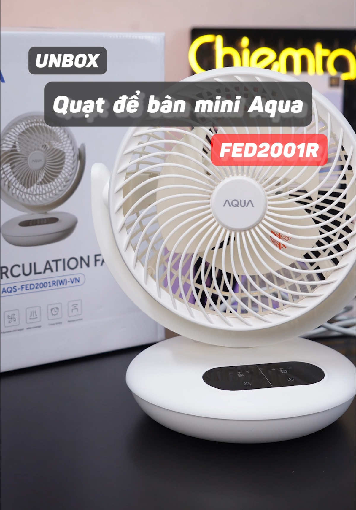 Unbox Quạt để bàn mini Aqua FED2001R #LearnOnTikTok #xuhuong #quat #quatdeban #unbox #chiemtai 