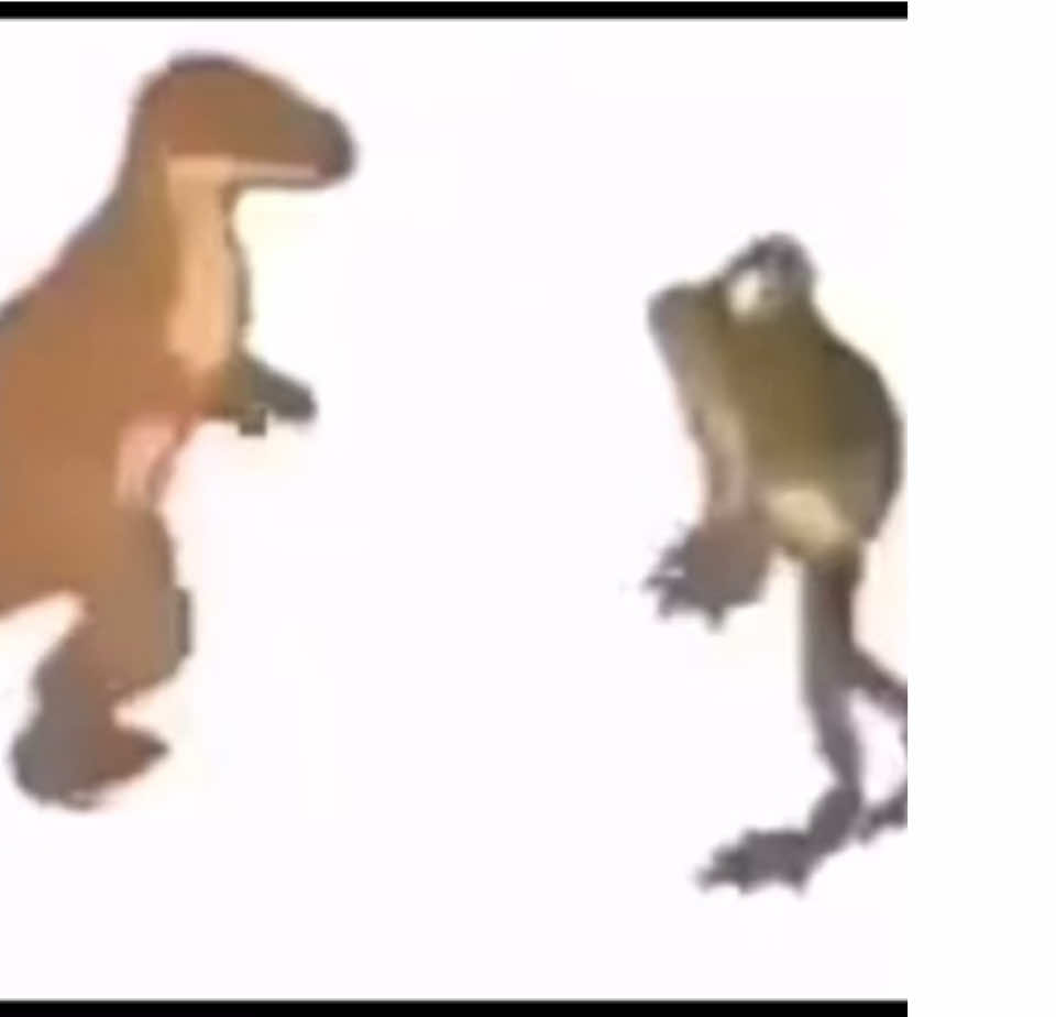 Frog and dinosaur dance #fyp #meme #literal 