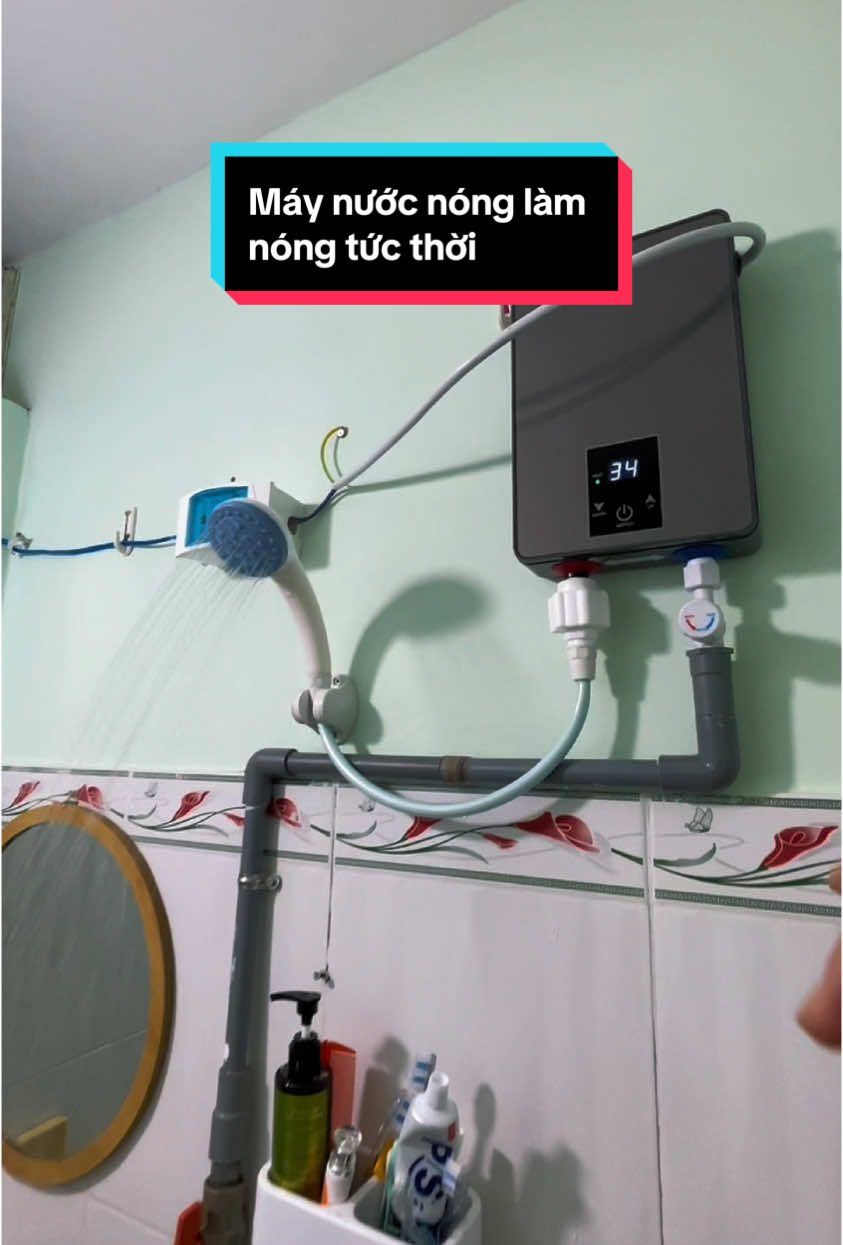 Tự lắp máy nước nóng phòng tắm ngay tại nhà 😅❤️#xuhuongtiktok #viralvideo #affiliatemarketing #maynuocnong #ookas 