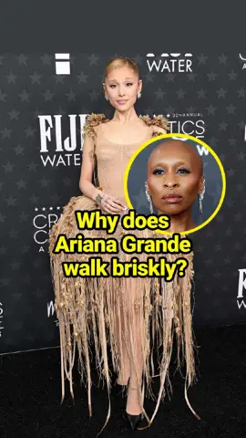 Why does Ariana Grande walk briskly?  #celebrity #fyp #ArianaGrande #CynthiaErivo