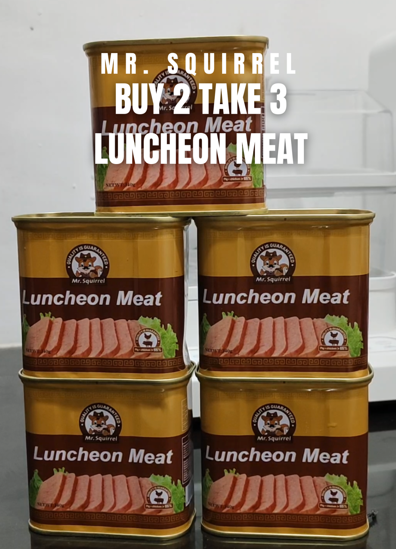 Buy 2 take 3 ang paboritong Luncheon Meat!! Mr. Squirrel Luncheon Meat #Luncheonmeat #mrsquirrelluncheonmeat #buy1take1luncheonmeat #luncheonmeatbuy1take1 