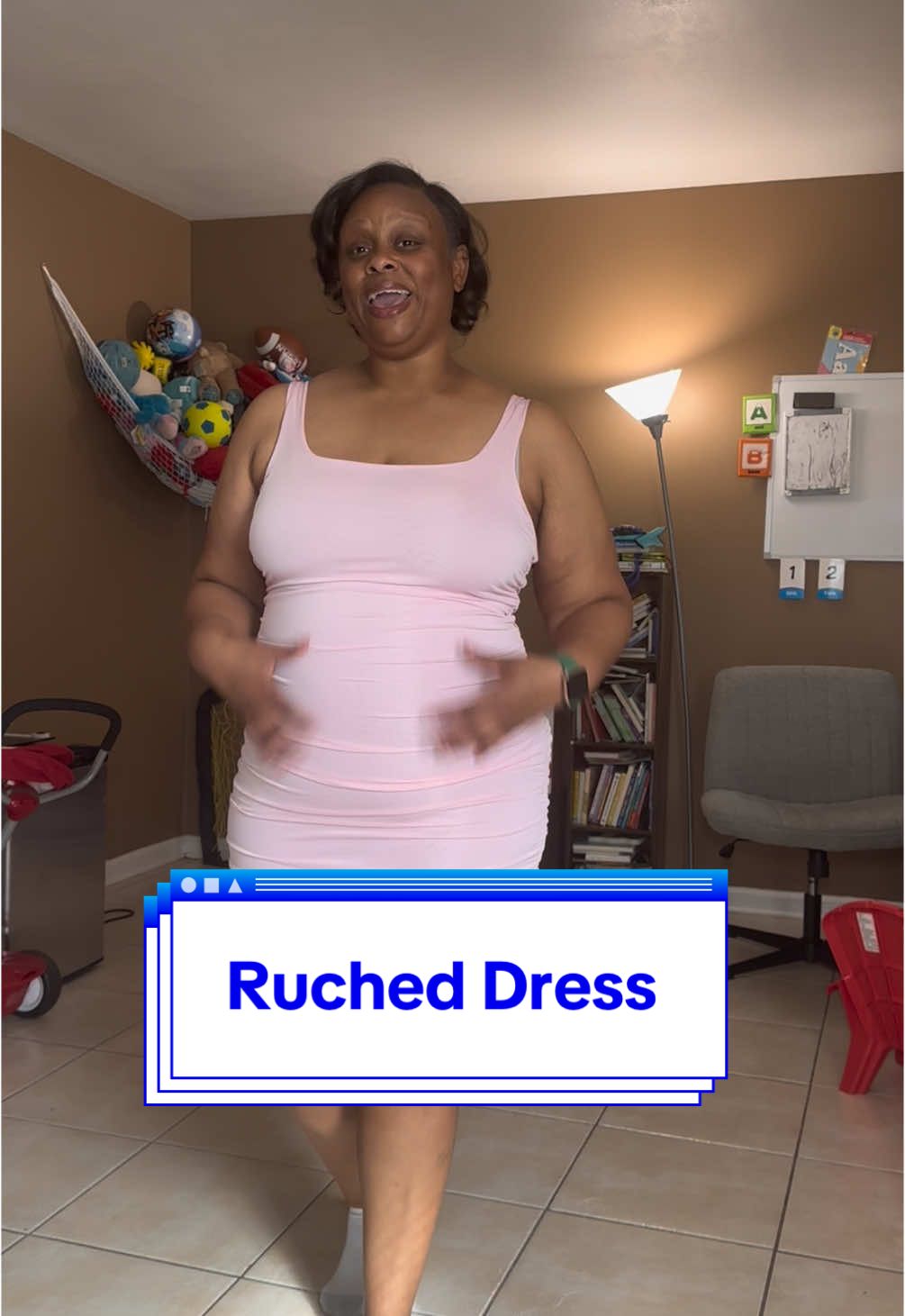 This dress is prefect for date night, Mother’s Day, or church. It is soft, pretty, and the ruching helps with camouflage the waist area. #rucheddress #prettydress #plussize #dresses #springdresses #basicdresses #essentials #plussizefashion #tankdresses #fyp #bbw #plussizebody #plussizewoman 