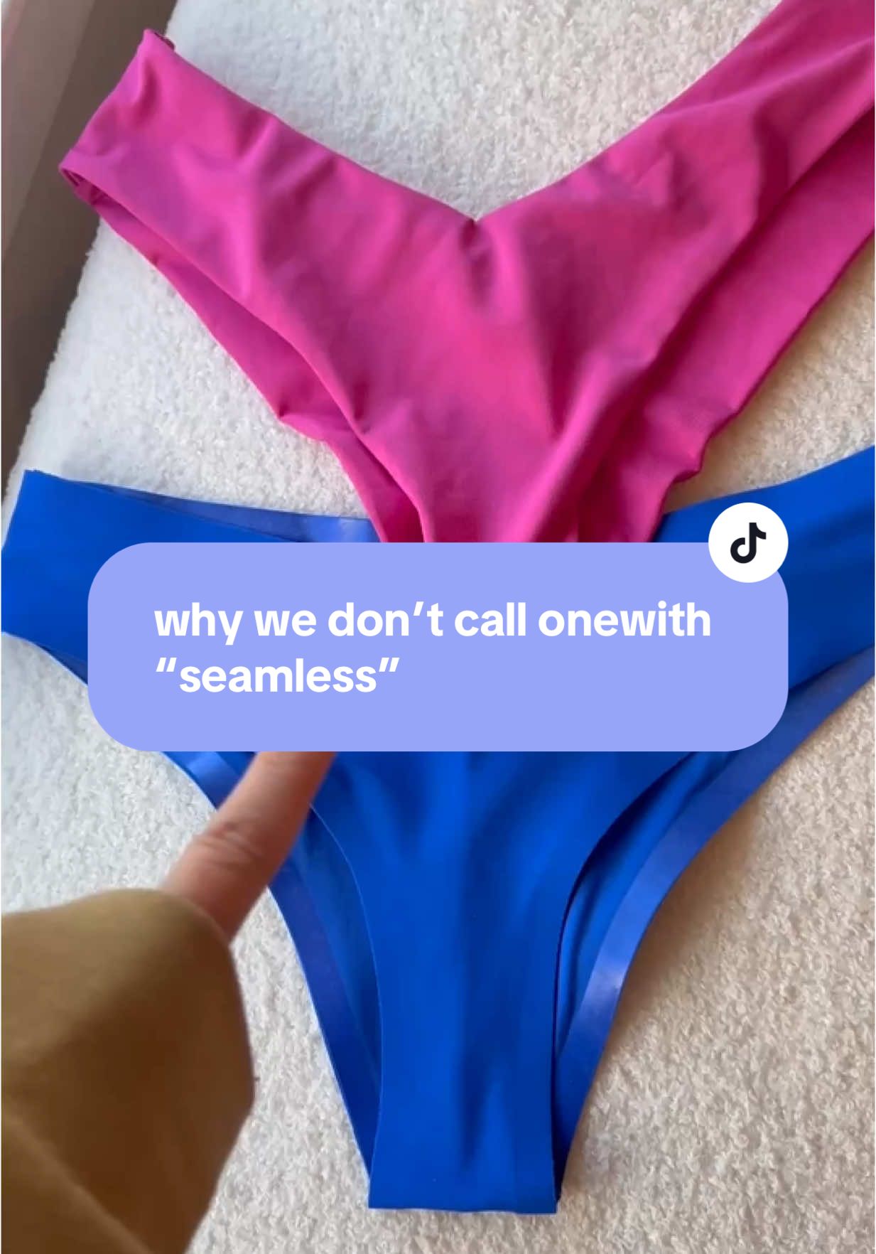 here’s why we don’t call our patent-pending swimsuits that fit like underwear®️ “seamless”