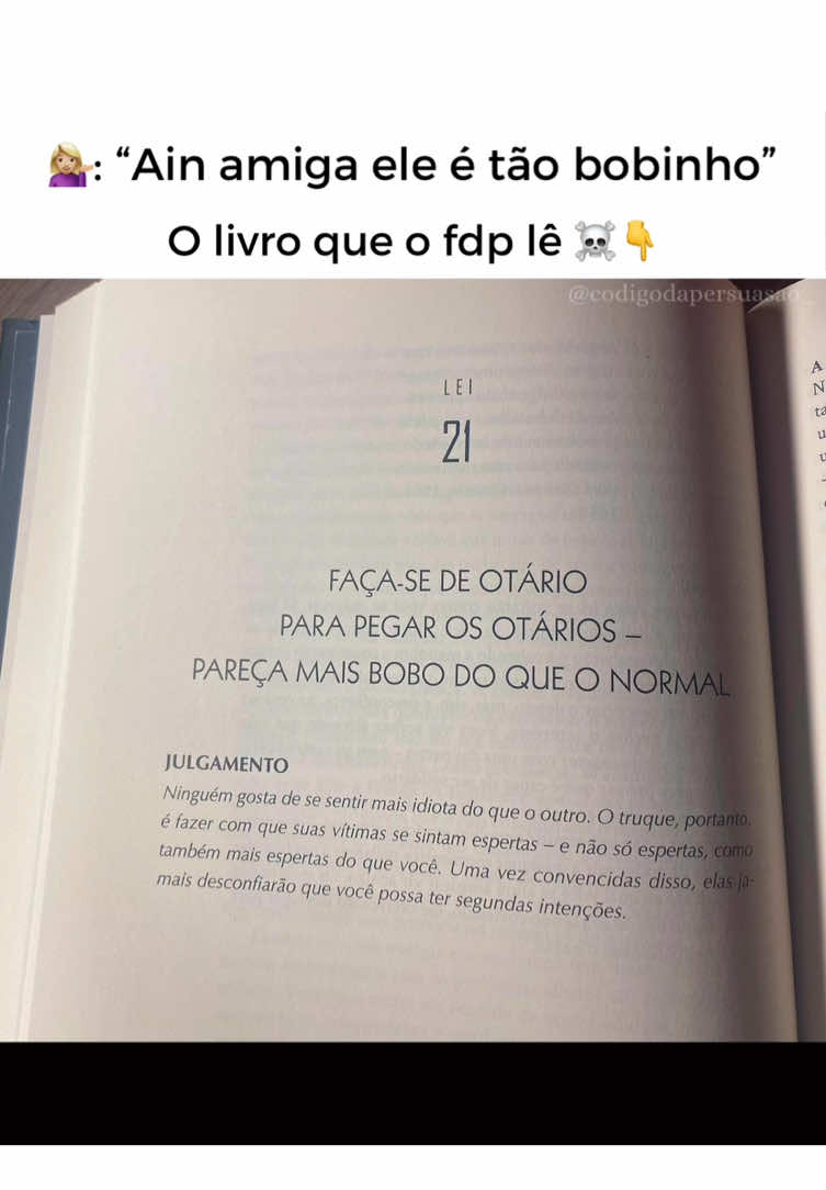 Quer o PDF? 👉 (livro completo na bi0) #as48leisdopoder #manipulação #dicasdelivros #seduçao #sucessopessoal #poder #desenvolvimentopessoal #finanças #disciplina 