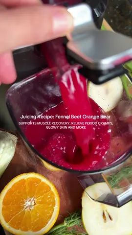 #juicingrecipe ⬇️ with the best juicer! this juice can help muscle recovery, digestive health, immune system support, bone health and More… 1 fennel bulb 2 green pears 2 orange  1 medium beet Makes approx 30 oz  Use co D E JEAN10 for 💸 off all Nama juicers. L I N K ED I N B I OO as always I’m not a dietitian so consult with one on what’s best for you!  #juicing #glowingskin #wellnessdrink #juicerecipes #juicingforhealth #juicingforlife #namajuicer