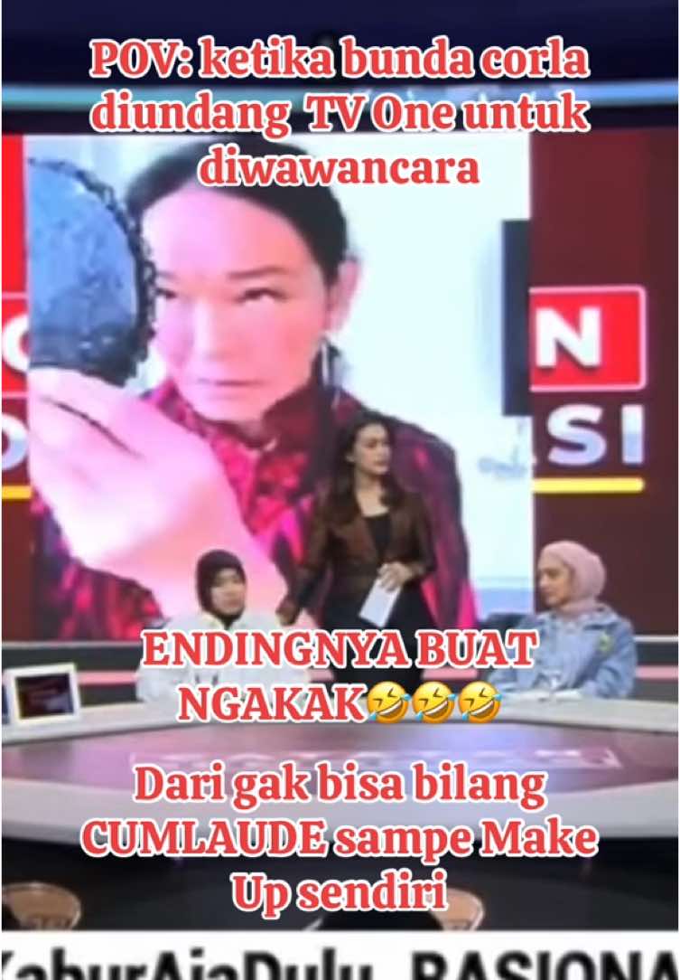 Ketika bunda corla diundang TV ONE untuk di wawancara buat ngakak 🤪🤪🤪 #tvone #bundacorla #wawancara #ngakak #fyp