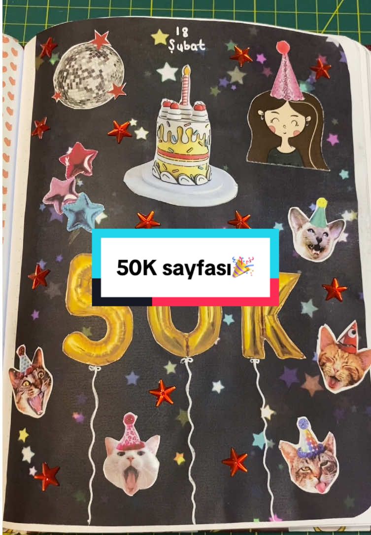 50K oldum bu sevinç hepimizin🌈💘✨ #BulletJournal #sticker #ajanda #followers #50k 