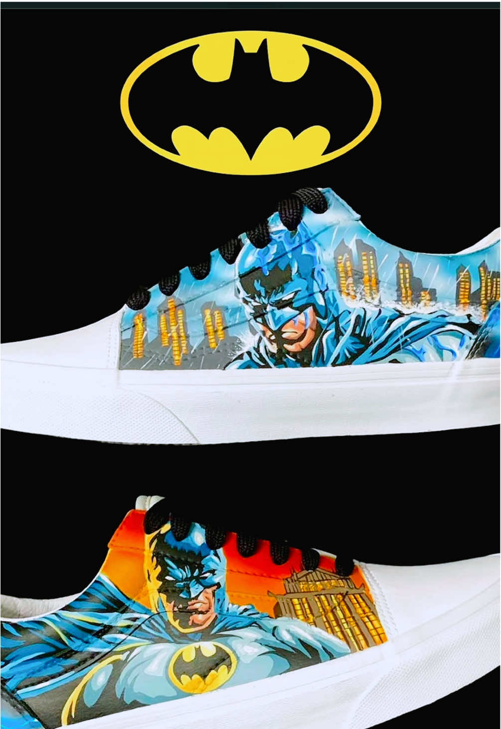 👟J’ai customisé une paire de Vans en mode Batman 🦇 #batman #comics #custom #vans #drawings #pourtoii #fyp #explore 