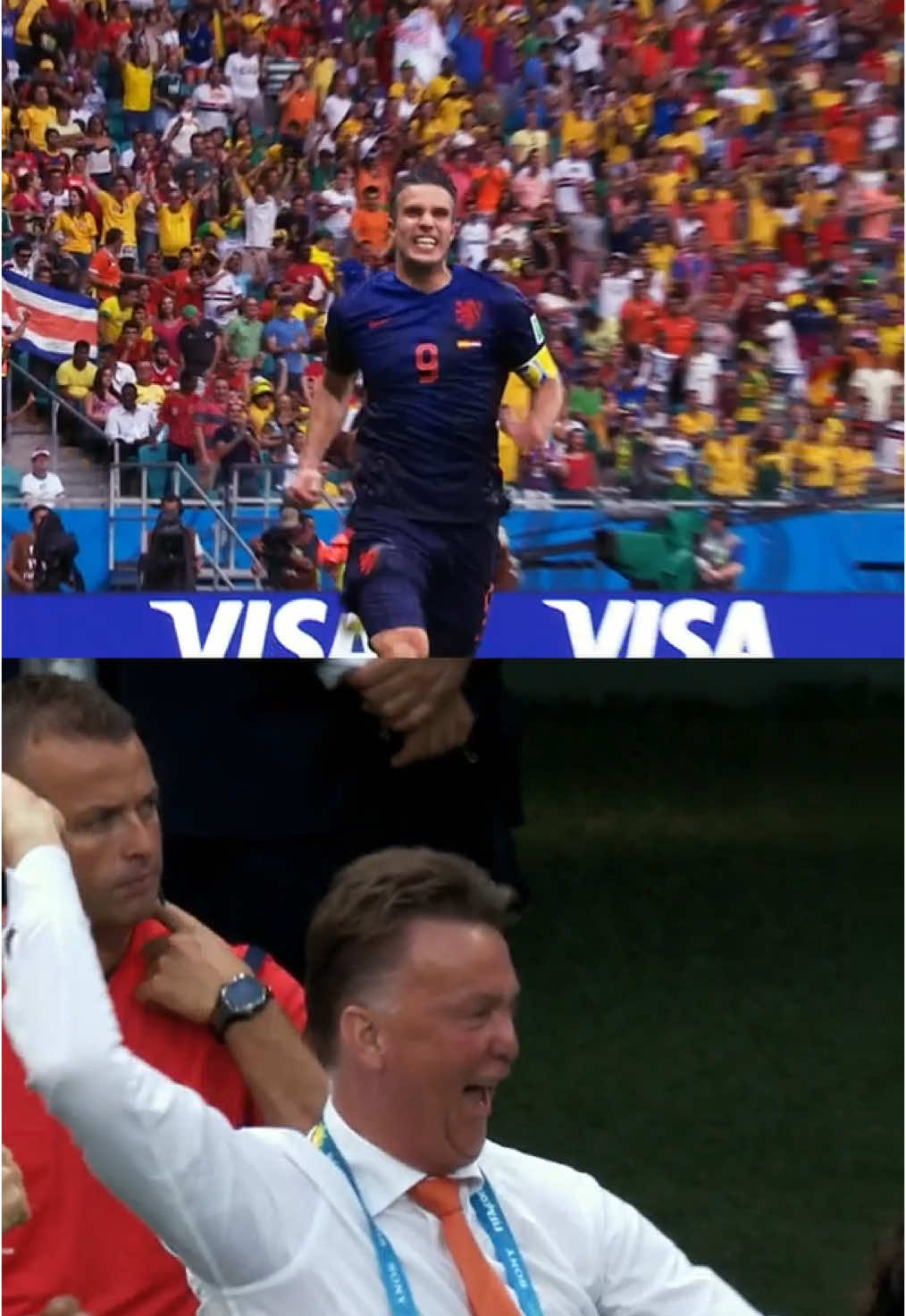 Louis van Gaal 😁🫸🫷😁 Robin van Persie #FIFAWorldCup #Netherlands 