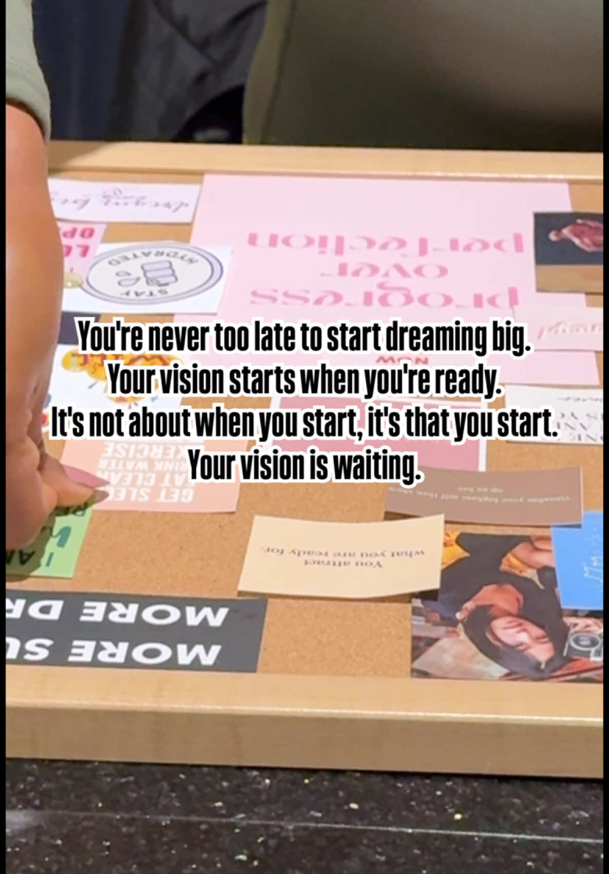 I know it's February and people may be asking themselves, “Why would someone make a vision board in February? Isn't that too late in the year?