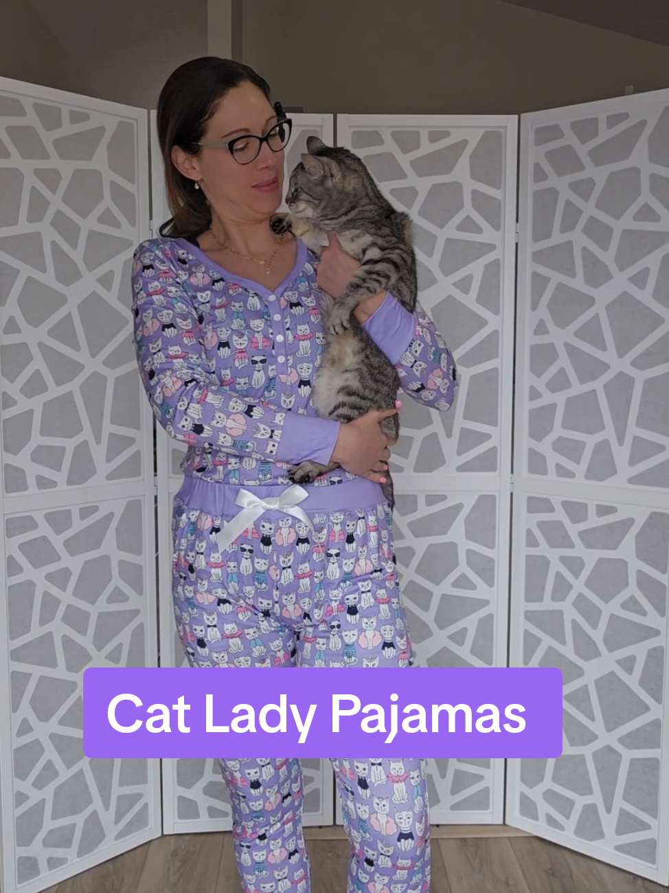 Cute Cat Pajamas for my fellow Cat Moms #catmom #catlovers #catsoftiktok #catlady #catstuff #pajamas #pajamaset #cutepajamas #matchingpjs 