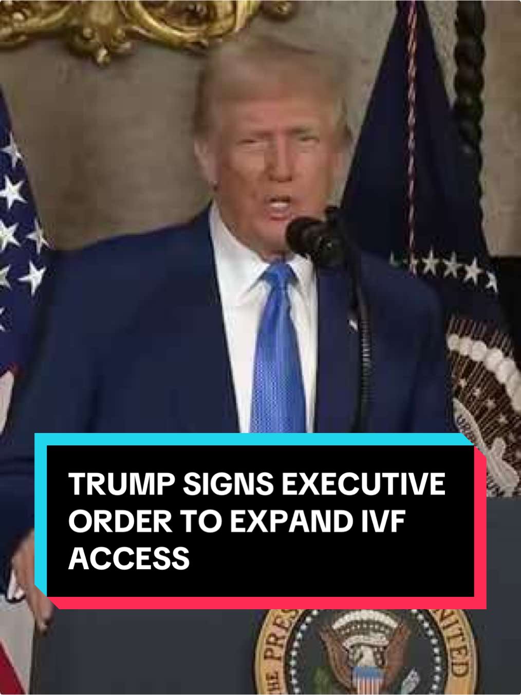 Trump Signs Executive Order Expanding IVF Access During a press conference on Tuesday in Mar-a-Lago, President #DonaldTrump signed an executive order expanding access to #IVF. #news #newsweek #politics