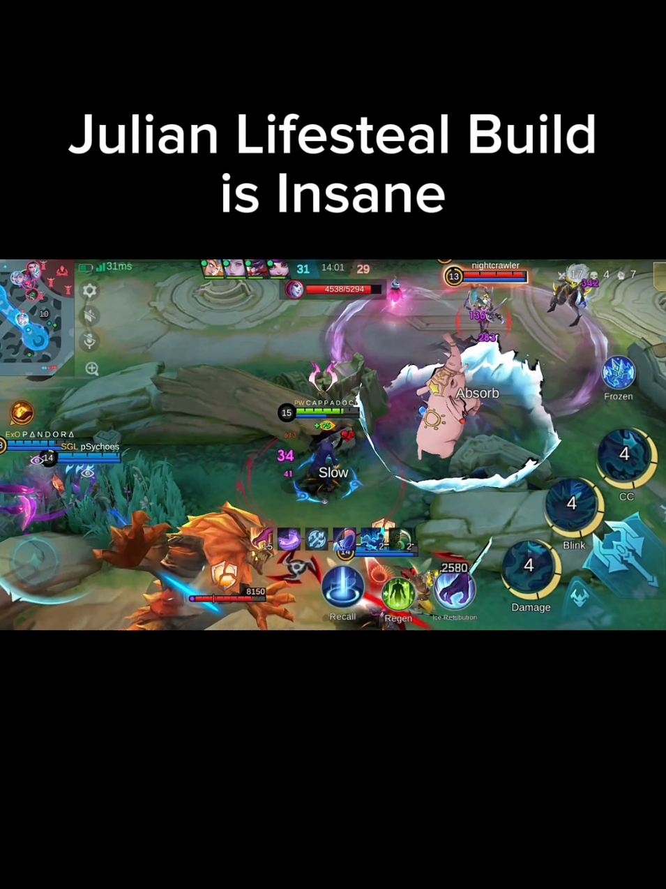 Julian kekebalan tubuh #mobilelegends  #mlbb  #shorts 