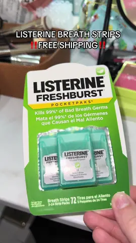Cheaper to buy on here 🔥  #listerinebreathstrips #listerinestrips #breathstrips #freshbreath 