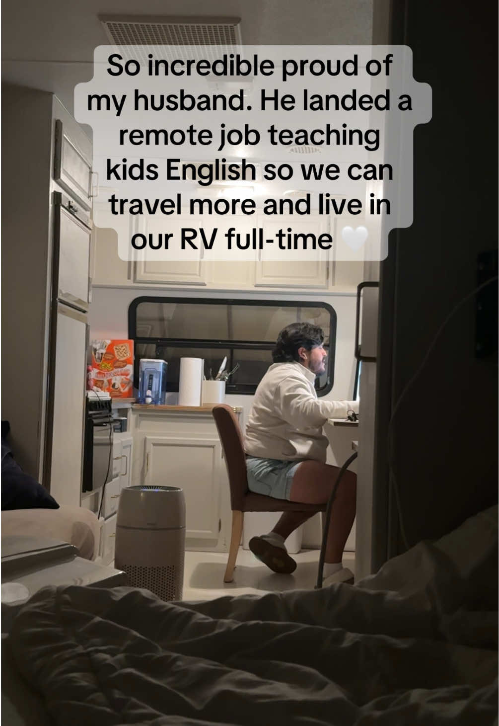 He’s the most hardworking man I know and I’m so glad he’s mine ♥️ #fulltimerv #travel #traveltiktok #rv #camper #camperlife #teacher #teachersoftiktok 