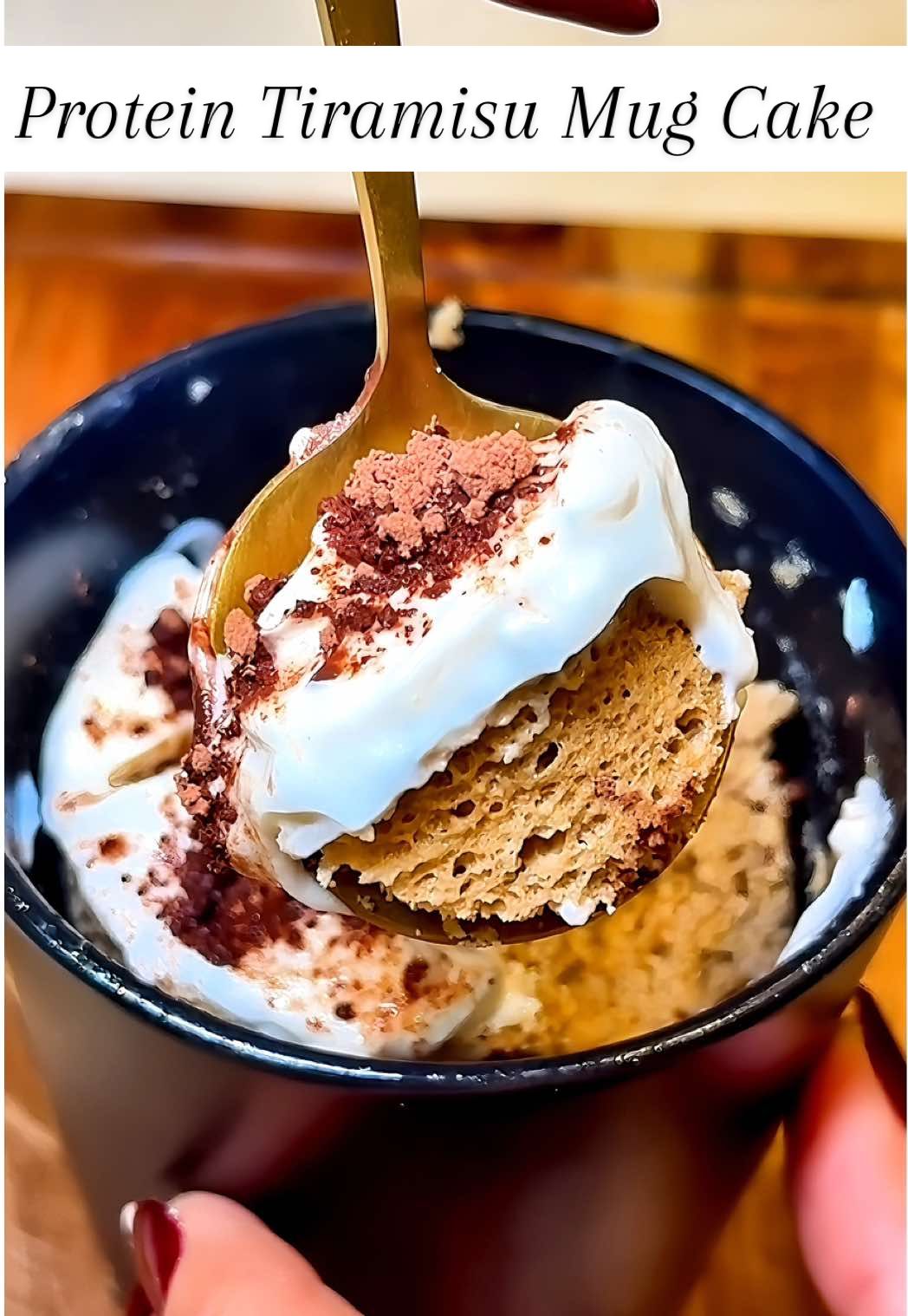 ☕ High-Protein Tiramisu Mug Cake – Ready in 3 Minutes! 🍰🔥30g protein, 3g net carbs If you love Tiramisu but want a low-carb, high-protein, & sugar-free version, this mug cake is what you need. Made with real espresso for that authentic tiramisu flavor! 💛 ✨ How to make it: 🥄 Mix in a mug: * ¼ cup almond flour * 1 scoop vanilla or coffee protein powder * ½ tsp baking powder * 1 tbsp allulose or monk fruit * 1 egg * 2 tbsp freshly brewed espresso (cooled) * 1 tbsp  milk of choice * ½ tsp vanilla extract * ½ tbsp melted butter or coconut oil (because protein powder can dry out baked goods) 🔥 Microwave 75-90 sec & let cool slightly. 🍰 Top with: Mascarpone or Greek yogurt mixed with a little sweetener & vanilla extract  🍫 Dust with cocoa powder & enjoy! It’s like your favorite Italian dessert, but packed with protein & ready in minutes. Try it & let me know what you think! ⬇️ #TiramisuLover #ProteinMugCake #HighProteinDessert #HealthyTiramisu #LowCarbRecipes #KetoDesserts #FoodieFinds  #SugarFreeTreats #EasyDesserts #MugCake #QuickDessert #proteindessert