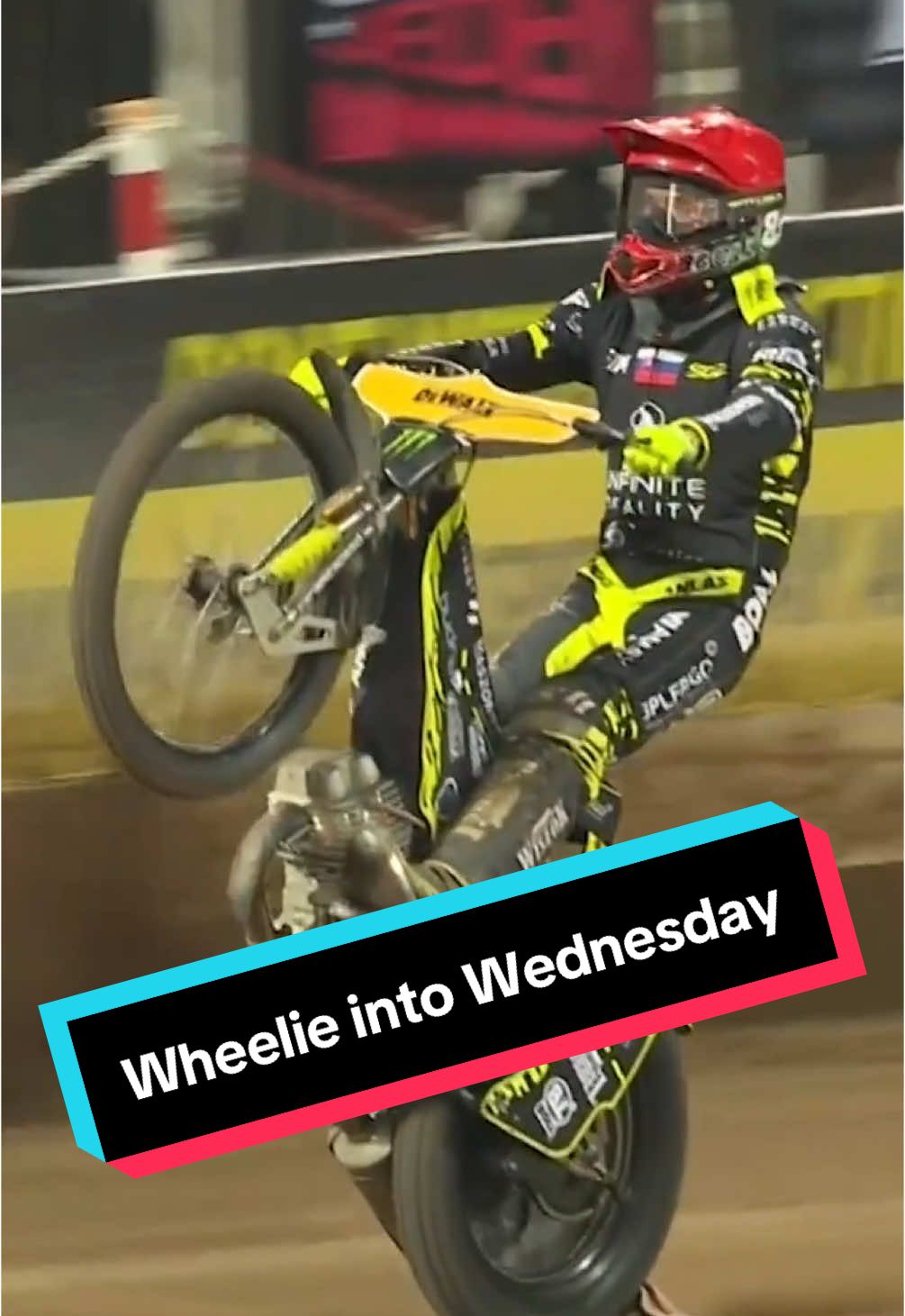 Happy #WheelieWednesday from our #WroclawSGP winner Martin Vaculik ✊✊✊ #FIMSpeedwayGP | #2024Recap  #SpeedwayGP #racing #Motorsport #motorcycle #bikes