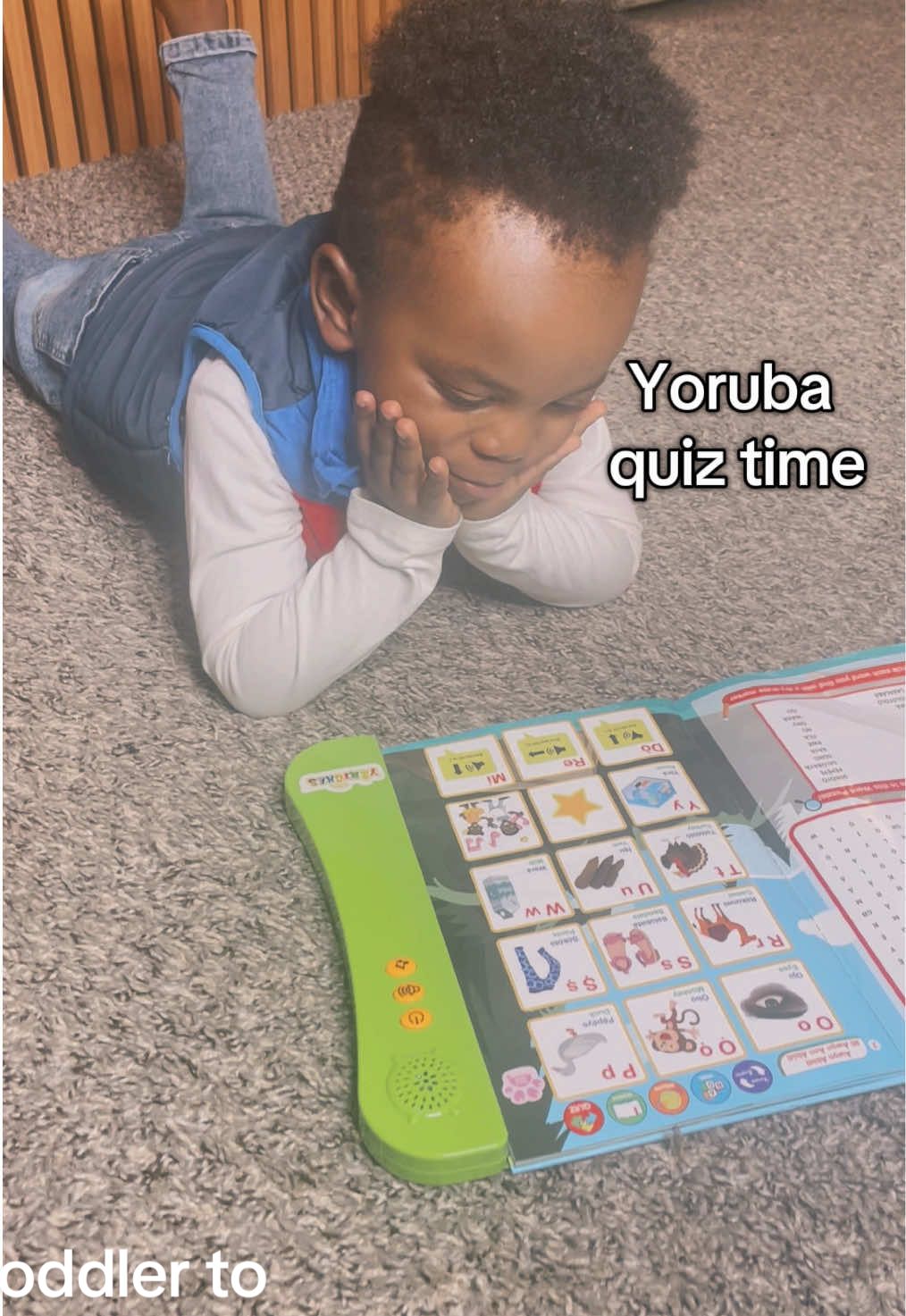 We love this book (details below), because the sounds help Madewa learn the proper pronunciation of words. Pronounciation is very important in the Yoruba language, so this is a great book for teaching kids Yoruba! Madewa loves the quiz because when he gets it right, it gives him so much confidence in his Yoruba skills. The book is called “Yourtones” by Dr. Taiye Ayoola Adedeji, subtitled “The Yoruba Sound Book for Children” #yoruba #YorubaLanguage #OmoYoruba #YorubaCulture #yorubatiktok🇳🇬 #nigeriantiktok🇳🇬 #yorubatiktok #YorubaToddler #learnyoruba #naijatiktok #yorubanimi #fyp #fyppppppppppppppppppppppp 