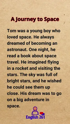 A Journey to Space  #learnenglish #englishforyou #foryouu #easyenglish #listening #foryoupage #englishforbeginers #englishlistening #paratiiiiiiiiiiiiiiiiiiiiiiiiiiiiiii #pourtoi😊 #englishtext #latinos #parati #reading #everyone #story #caribe #paravoces