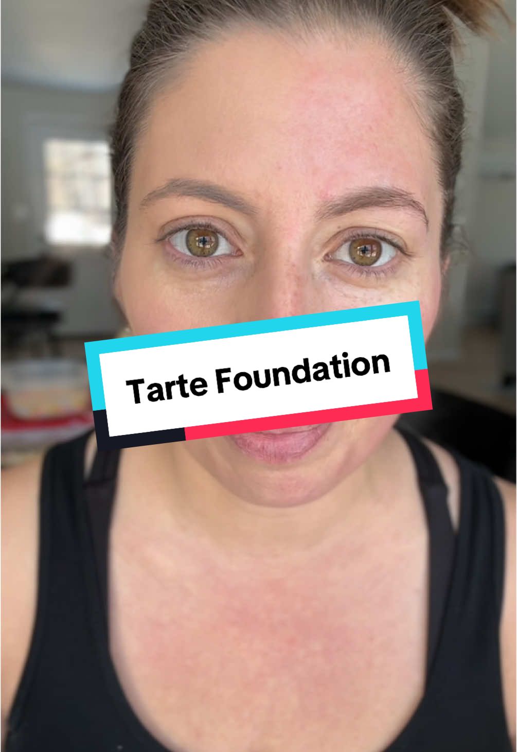 Look at the difference in my face!! I am obsessed with started Face Tape Foundation. It goes on smoothly and covers everything! The blur is unreal and it’s so lightweight. #tarte #tartefacetape #foundationreview #makeuphacks 