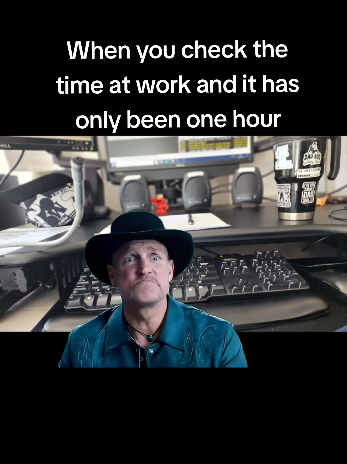 You know what they say, time flies when you're at work... dealing with work stress... right? that's what they say?  #creatorsearchinsights #Meme #MemeCut #CapCut #work #workstress #jobs #workplace 
