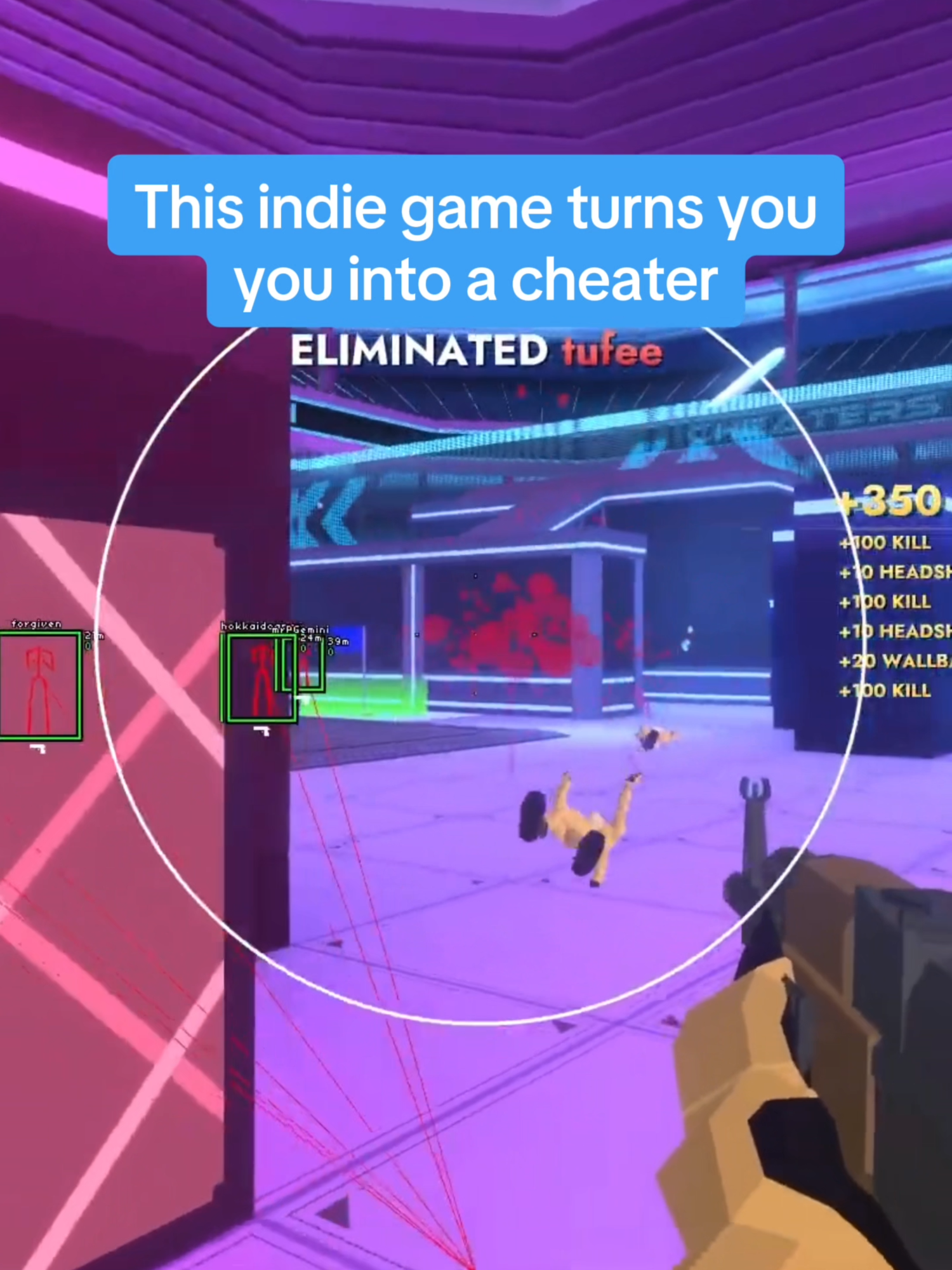 This indie game is called Cheaters Cheetah and it's a new FPS where players can use aimbots, wallhacks and more. #indiegame #gaming #pcgame #gameplay #steamgames