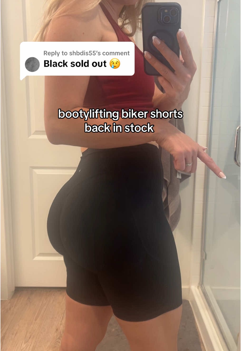 Replying to @shbdis55 the color black is finally back in stock! These buttlifting bikers shorts sold so fast. #buttlifting #shorts #bikershorts #springfashion #halara #tiktokmademebuyit #tiktokcreatorpicks 