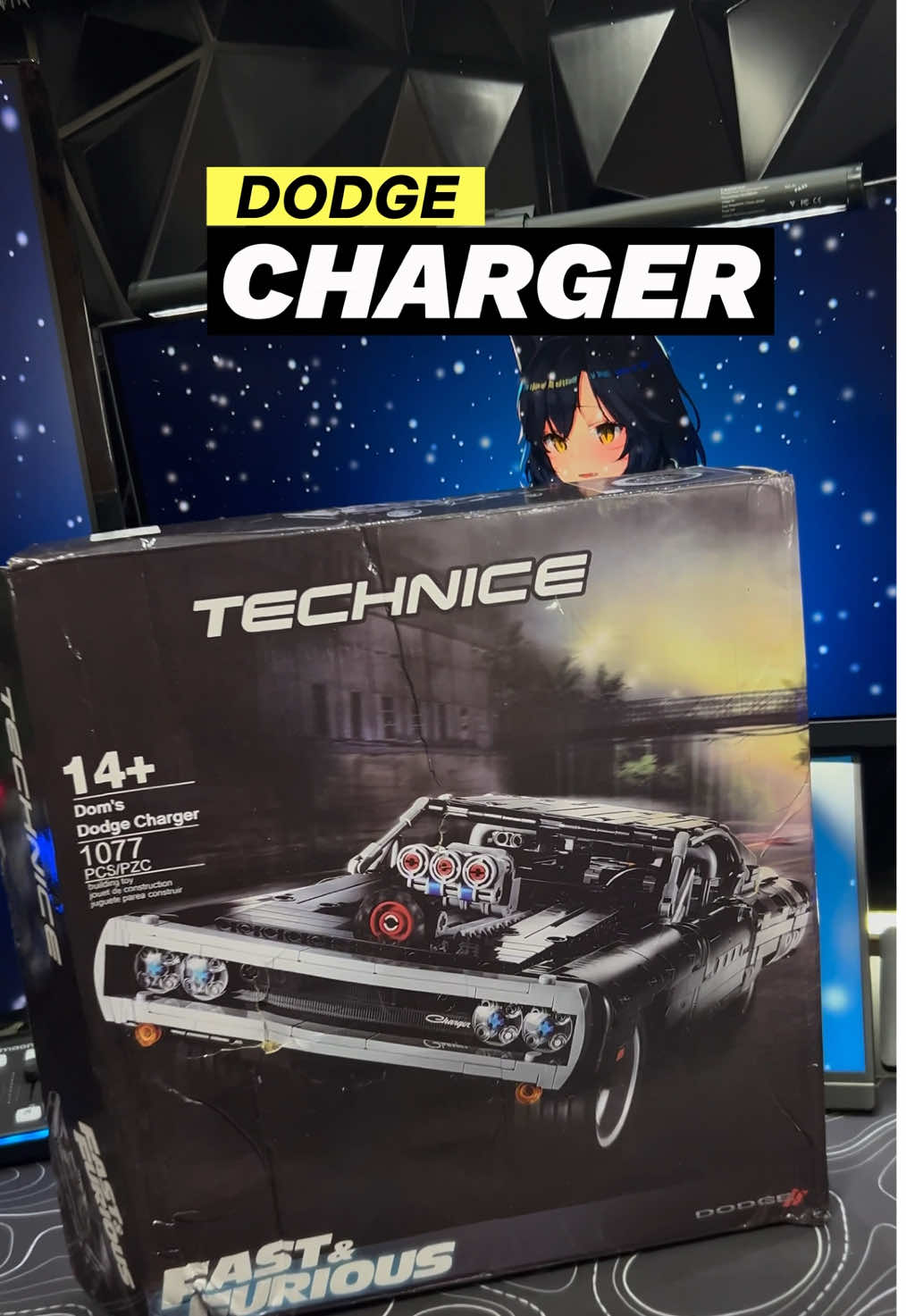 Esse carro é top 🔥 DODGE CHARGER  Carro do Toretto de Lego Gostou o link está na minha bio Com meu cupom você tem 5% de desconto @BlocoBox®  #carros #dodgecharger #brinquedos #velozesefuriosos 