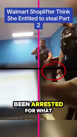 Walmart Shoplifter Think She Entitled to steal Part 2 #fyp #cops #copsoftiktok 