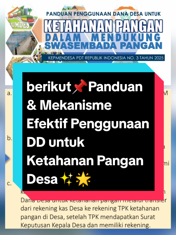 Membalas @cym.shn_tn.pangorian16 𝗣𝗮𝗻𝗱𝘂𝗮𝗻 dan 𝗠𝗲𝗸𝗮𝗻𝗶𝘀𝗺𝗲 𝗘𝗳𝗲𝗸𝘁𝗶𝗳 𝗣𝗲𝗻𝗴𝗴𝘂𝗻𝗮𝗮𝗻 𝗗𝗮𝗻𝗮 𝗗𝗲𝘀𝗮 𝘂𝗻𝘁𝘂𝗸 𝗣𝗿𝗼𝗴𝗿𝗮𝗺 𝗞𝗘𝗧𝗔𝗛𝗔𝗡𝗔𝗡 𝗣𝗔𝗡𝗚𝗔𝗡 𝗗𝗲𝘀𝗮. #AstaCita #AstaCita6 #PrabowoSubianto #MembangunDariDesaDanDariBawah #PemerataanEkonomi #PemberantasanKemiskinan #YandriSusanto #KemendesPDT #BangunDesaBangunIndonesia #DanaDesa #PenggunaanDanaDesa #PembangunanDesa #KetahananPangan #DesaTematikPangan #MakanBergiziGratis #MBG #Bumdesa #Bumdes #BumdesaBersama #BumdesBersama #Bumdesma #PenyertaanModal #Investasi #LembagaEkonomiDesa #Koperasi  #BadanHukum #BisnisProfesional #Pendapatan #KesejahteraanMasyarakat #PemberdayaanMasyarakat Semoga bermanfaat dan selamat b'aktifitas.