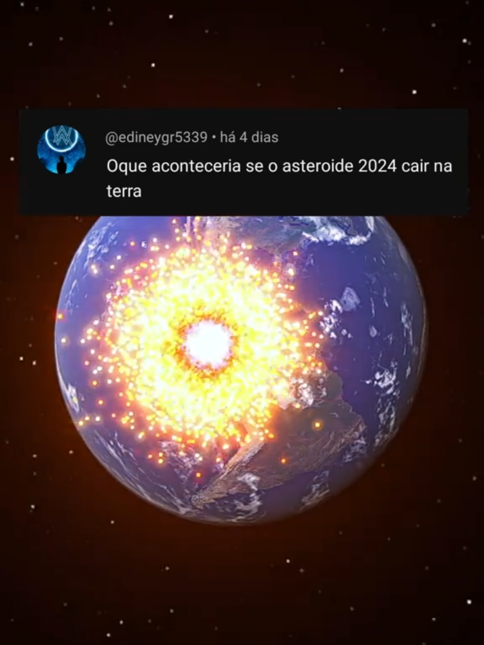 ASTEROIDE 2024 VS TERRA #astronomia #universo #universesandbox2 