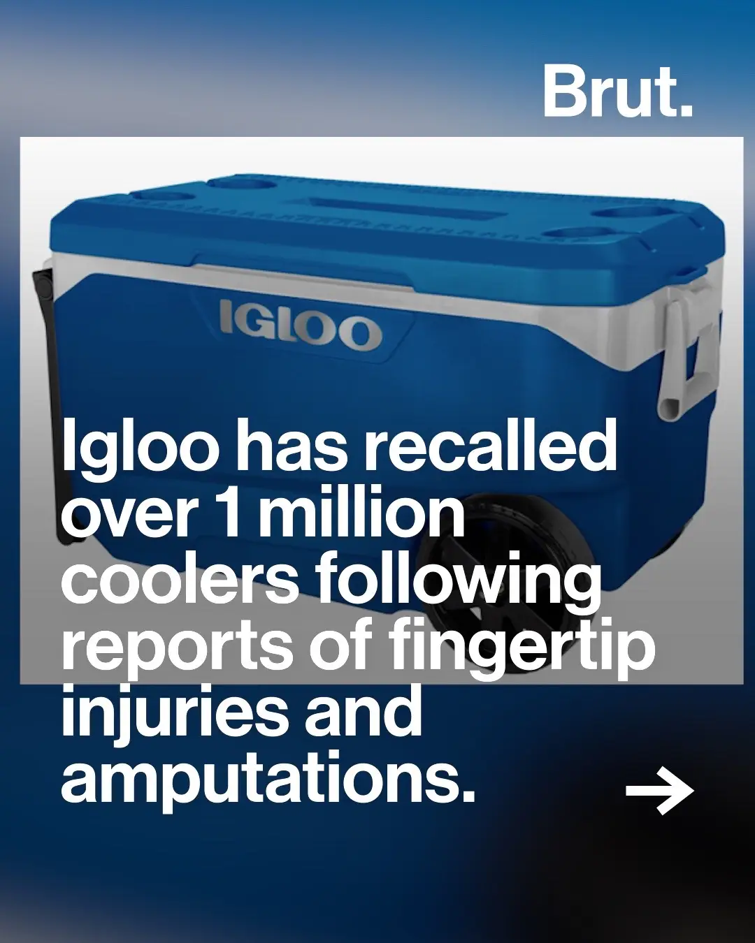 Igloo has recalled over 1 million coolers after multiple reports of fingertip injuries and amputations.  The recall affects the Igloo 90 Qt. Flip & Tow Rolling Coolers sold in the U.S., Mexico, and Canada. These coolers have been available at retailers like Costco, Target, Dick's, and Amazon for the past six years.  Igloo Coolers urges customers to contact them via their website www.igloo90qtrecall.expertinquiry.com for a free replacement. #Igloo #Igloorecall #cooler Photo Credits: Igloo Coolers, Pexel