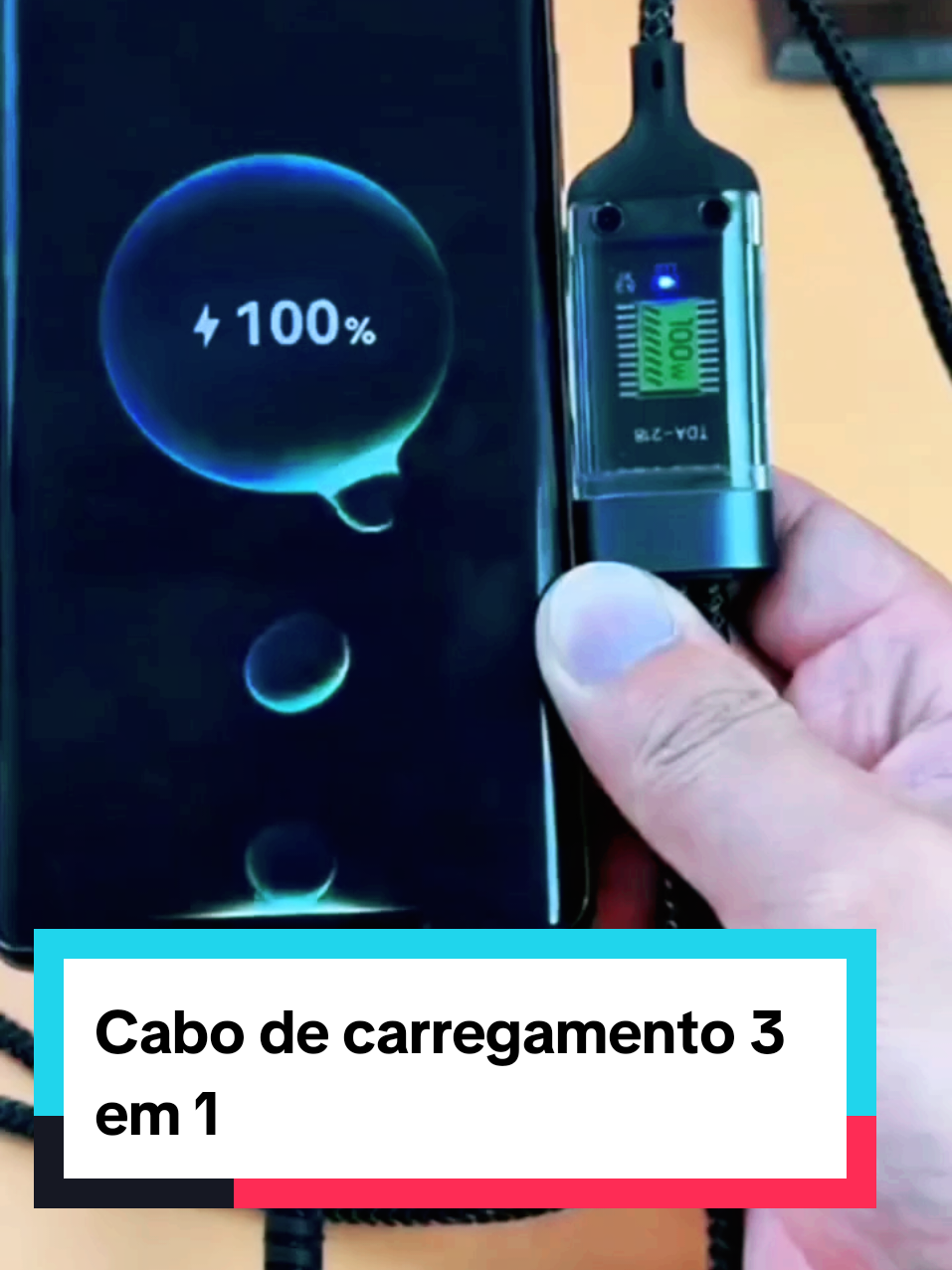 Cabo de carregamento 3 em 1 Link na Bio  #carregador #cabo #shopee #viral #produtos 