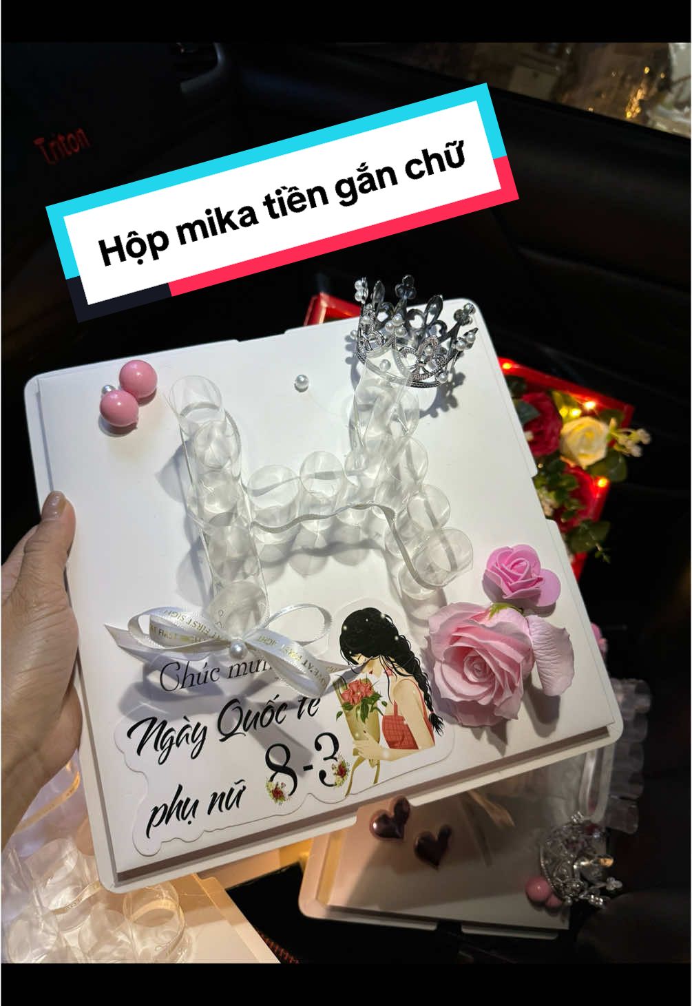 Hot nhất lúc này hộp mika tiền gắn chữ