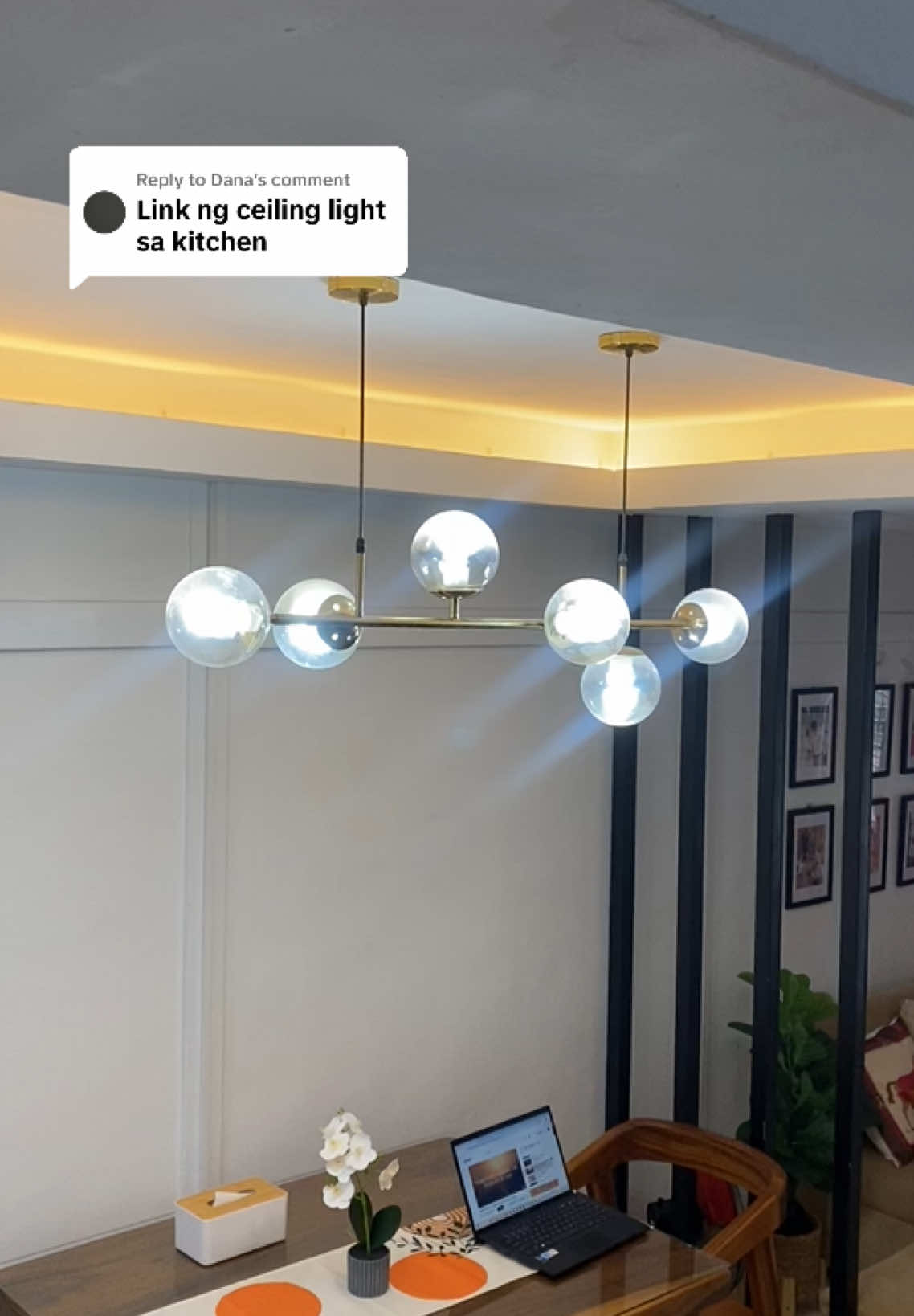 Replying to @Dana here po yung link ng ilaw namin sa dining. Click buy here 🛒💨 #dininglight #fyp #aesthetichome #foryou 
