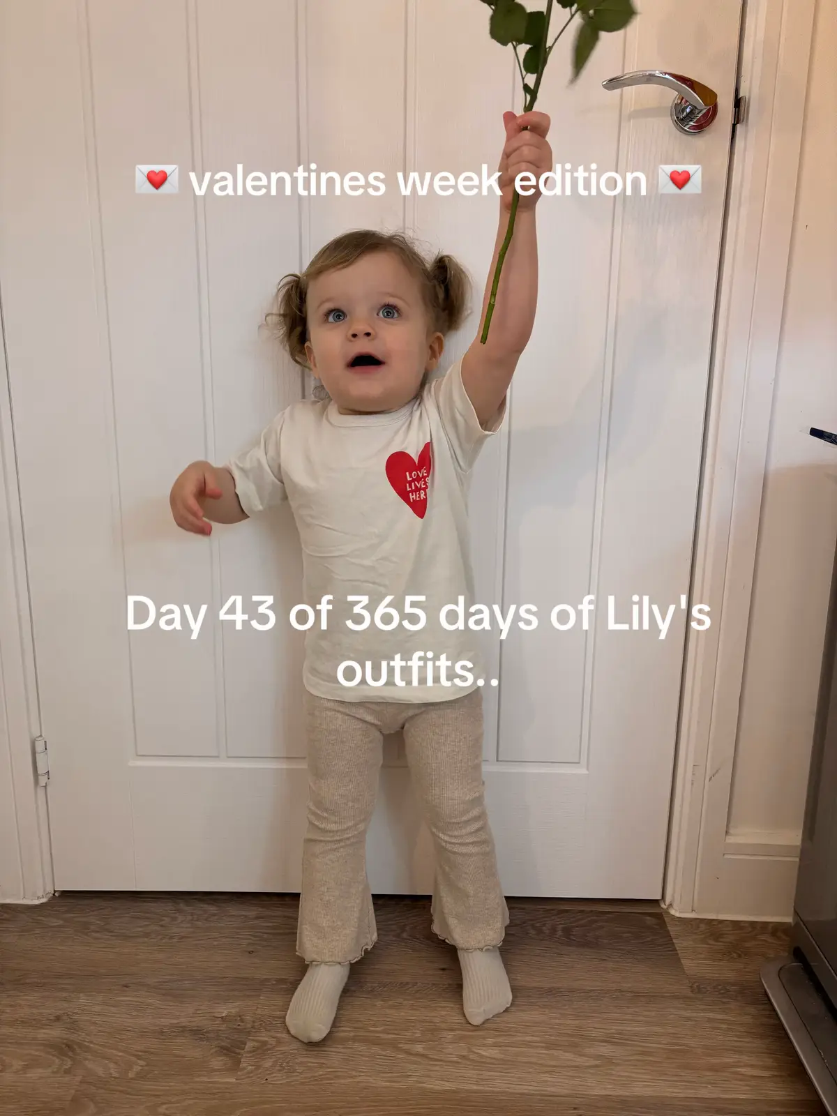 This t shirt was only £2.50 from @Asda and I'm obsessed! #ValentinesDay #valentinesoutfit #toddleroutfit #toddleroutfitoftheday 