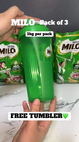 Ang mura tapos may FREE TUMBLER pa!!💚 #nestle #milo 