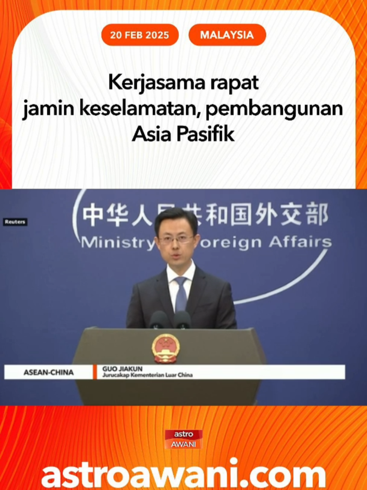 China juga komited menggunakan ASEAN sebagai platform yang berkesan untuk menyelesaikan pertelingkahan sempadan di Laut China Selatan. #AWANInews