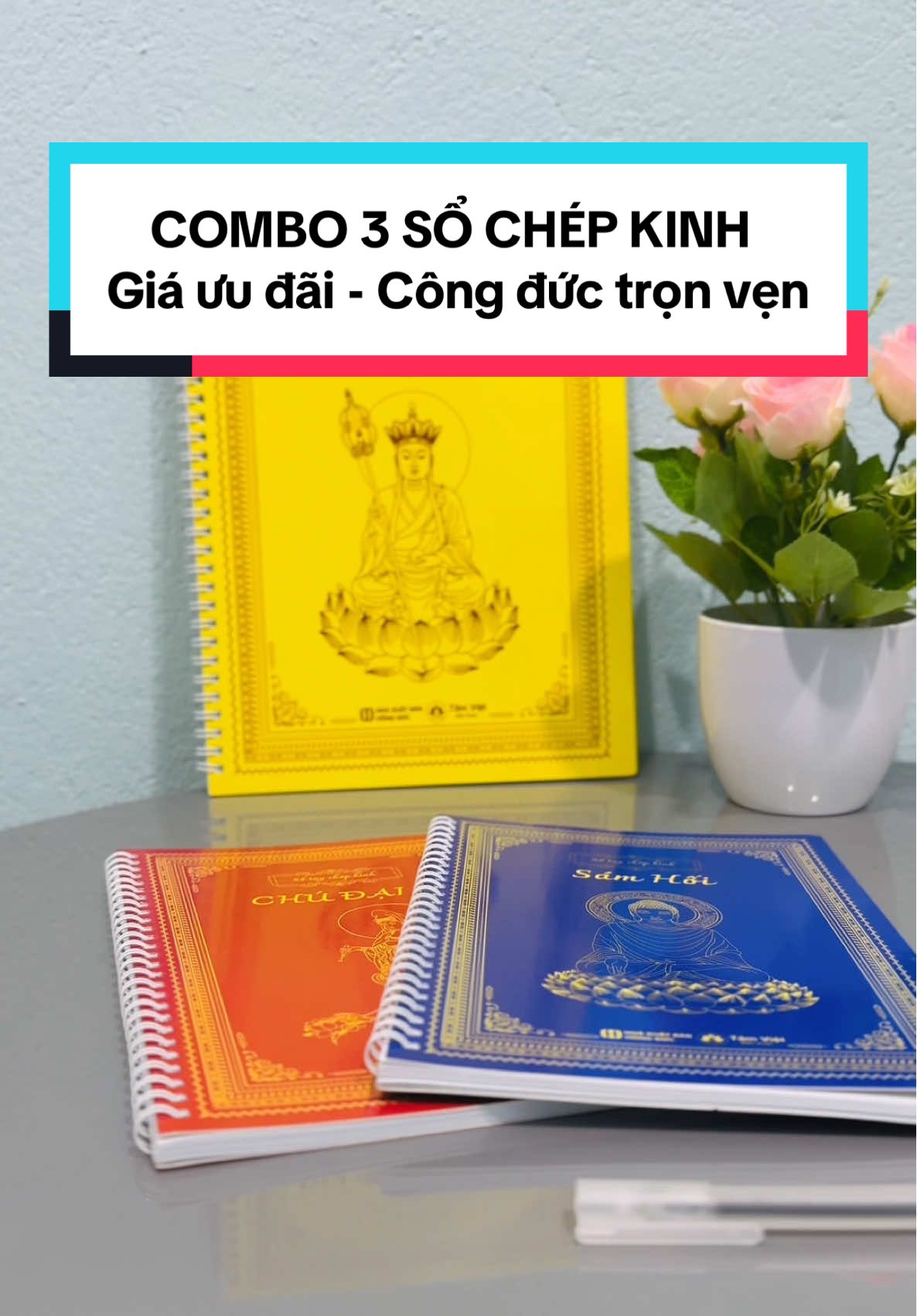 COMBO 3 SỔ CHÉP KINH – GIÁ ƯU ĐÃI, CÔNG ĐỨC TRỌN VẸN #chepkinh #sochepkinh #tutap #chepkinhgieoduyen #sotaychepkinhdiatang #kinhdiatang #kinhdiatangbotatbonnguyen 