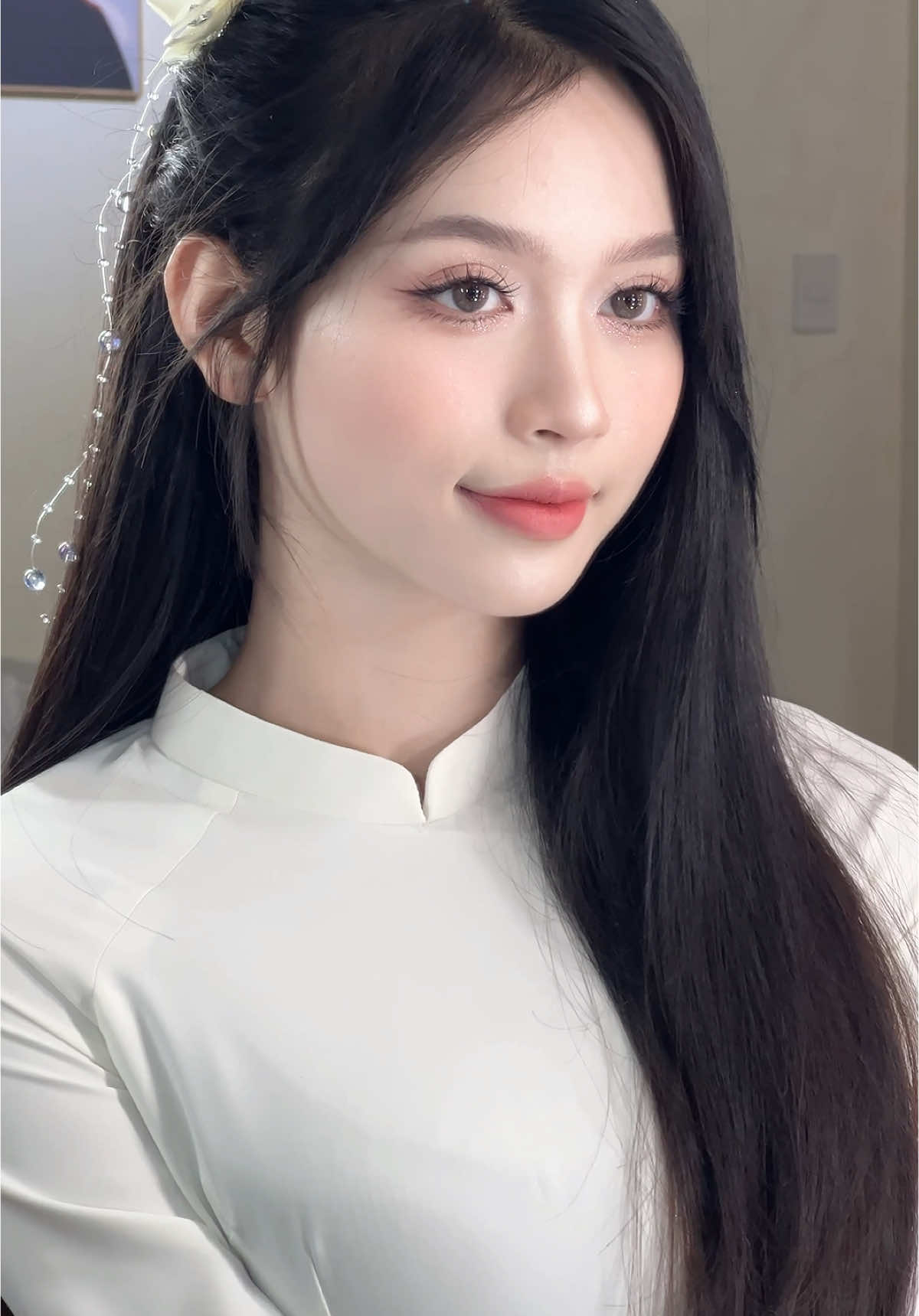 Ngoài tone hồng lạnh ra các bé kỉ íu nào thích tone ấm 🍑hồng đào cũng xinh iu không kém nha 💕💕 #makeupfreelance #makekiyeu #xuhuong #fpyシ #trend #Capcut #thaibinh 