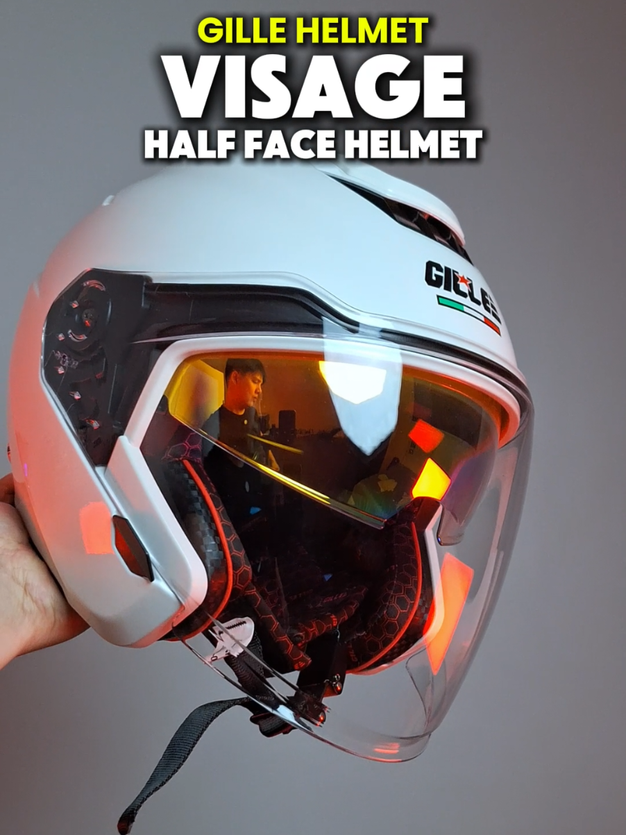 Gille Half Face Helmet Visage Model by Gille Helmet #helmet #motorcyclehelmet #gillehelmetph 