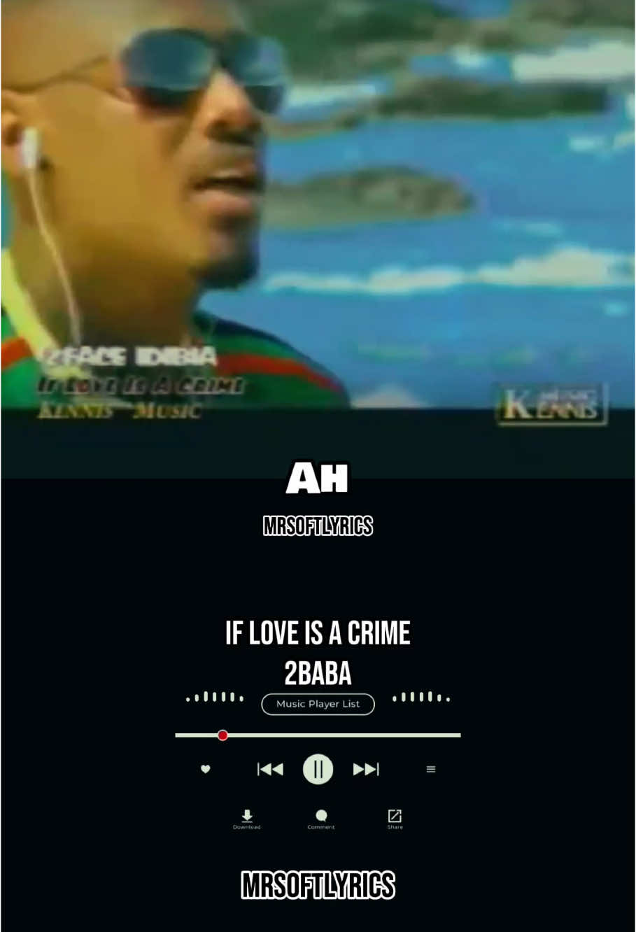 If Love Is A Crime - 2Baba #musiclyrics #mrsoftlyrics #goviral #fyp 